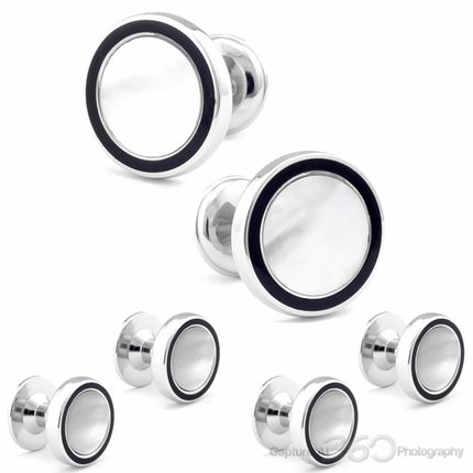 Shell Streaks Cufflinks by Baade