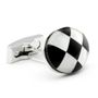 Shimmer Checker Stone And Mother Of Pearl Cufflinks