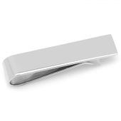 Short Stainless Steel Engravable Tie Bar-CLI-OB-STB-STL