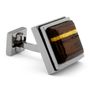 Sienna Horizon on Black Chrome Cufflinks