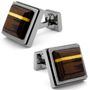 Sienna Horizon on Black Chrome Cufflinks