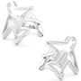 Silver Airplane Cufflinks
