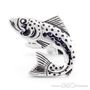 Silver and Black Fish Cufflinks