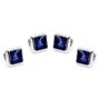 Silver and Lapis JFK Presidential Studs Set