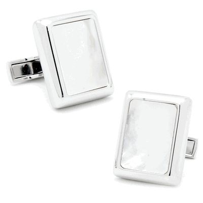 Silver And Mop Jfk Presidential Cufflinks