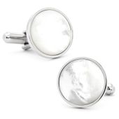 Silver And Mother Of Pearl Cufflinks