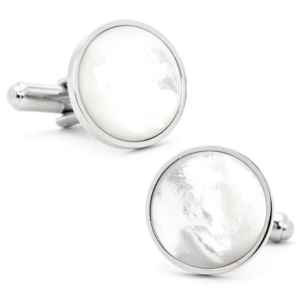 Silver And Mother Of Pearl Cufflinks