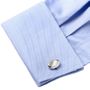 Silver and Mother of Pearl Oval Cufflinks