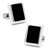 Silver And Onyx Jfk Presidential Cufflinks