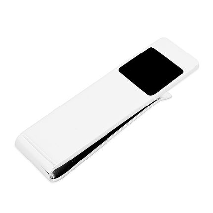 Silver and Onyx Money Clip