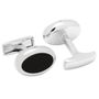 Silver and Onyx Oval Cufflinks