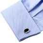 Silver and Onyx Oval Cufflinks