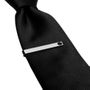 Silver And Onyx Tie Bar