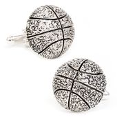 Silver Basketball Cufflinks