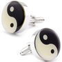 "Silver Chinese Yin Yang Coin Cufflinks -CL-CH-162435"
