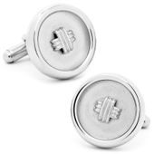 Silver Classic Button Cufflinks