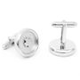 Silver Classic Button Cufflinks