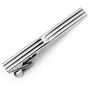 Silver Concaved Crystal Tie Clip