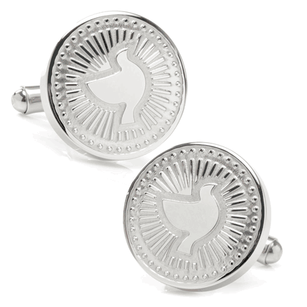 Silver Dove Radial Cufflinks