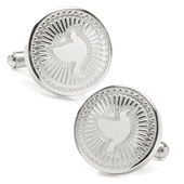 Silver Dove Radial Cufflinks