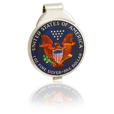 Silver Eagle Dollar Tail Side Coin Money Clip