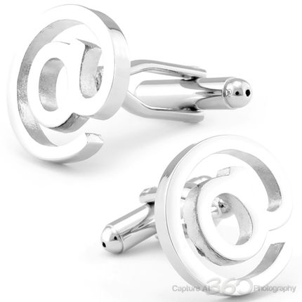 Silver Email Sign Cufflinks