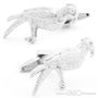 Silver Exotic Parrot Cufflinks