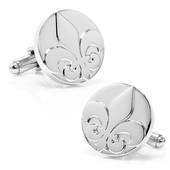 Silver Fleur Di Lis Cufflinks