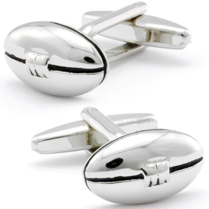Silver Football Cufflinks