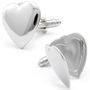 Silver Heart Cufflinks