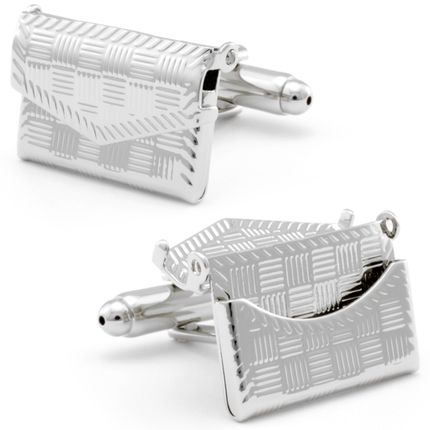 Silver Ladies Open Purse Cufflinks