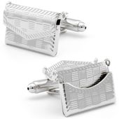 Silver Ladies Open Purse Cufflinks