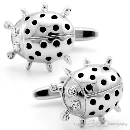 Silver Lady Insect Cufflinks