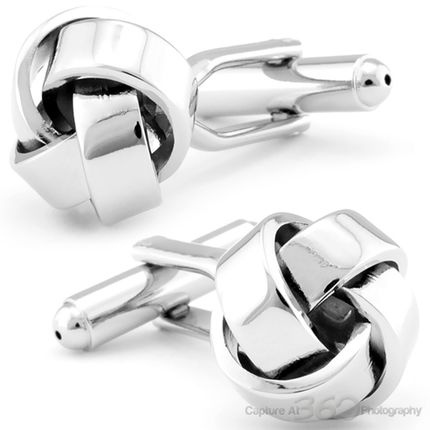 Silver Love Knot Cufflinks