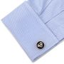Silver Matte Black Batman and Superman Cufflinks Set
