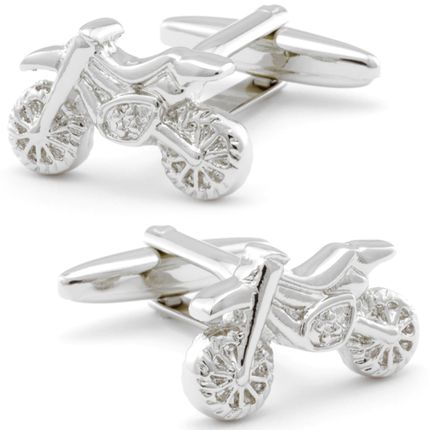 Silver Motorcycle Cufflinks