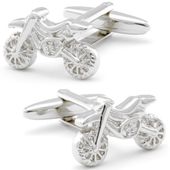Silver Motorcycle Cufflinks