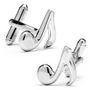 Silver Music Note Cufflinks