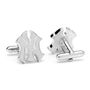 Silver New York Yankees Logo Cufflinks
