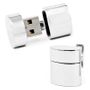 Silver Oval 4Gb Usb Flash Drive Cufflinks