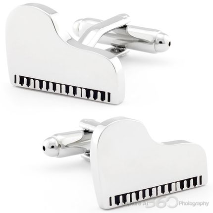 Silver Piano Cufflinks