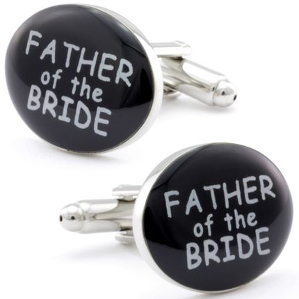 Silver Plated Father Of The Bride Cufflinks