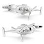 Silver Plated Helicopter Cufflinks