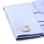 Silver Rectangle Watch Movement Cufflinks