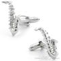 Silver Saxophone Cufflinks