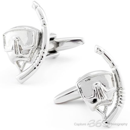Silver Scubamask Cufflinks