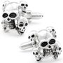 Silver Skull Demons Deadheads Cufflinks