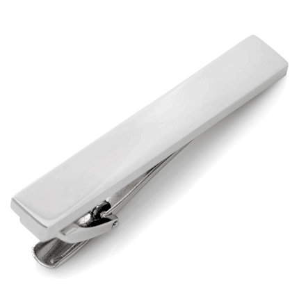 Silver Stainless Steel Engravable Tie Clip
