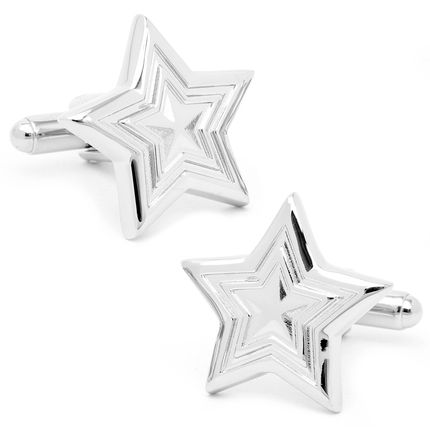 Silver Starburst Cufflinks