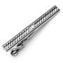 Silver Striped Tie Clip